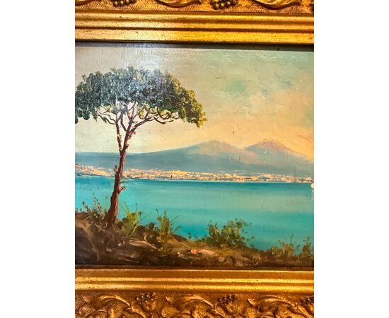 Pair of antique paintings from the Neapolitan school, oil on panel, late 19th century, 28x32cm