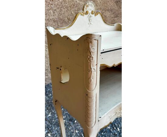 Antique Shabby Chic Nightstand - Napoleon III