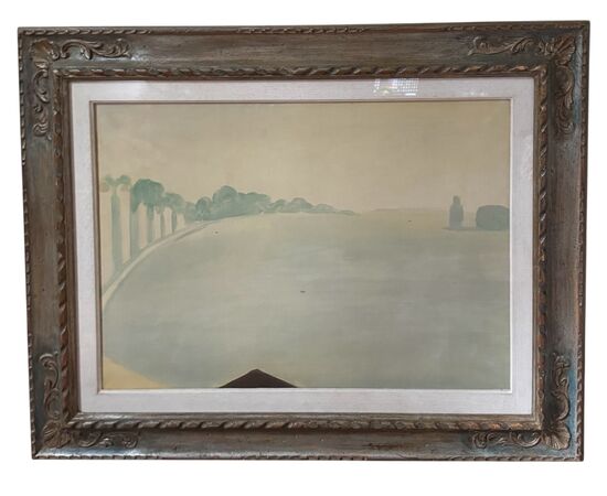VIRGILIO GUIDI - San Marco Basin in Venice, painted in 1958