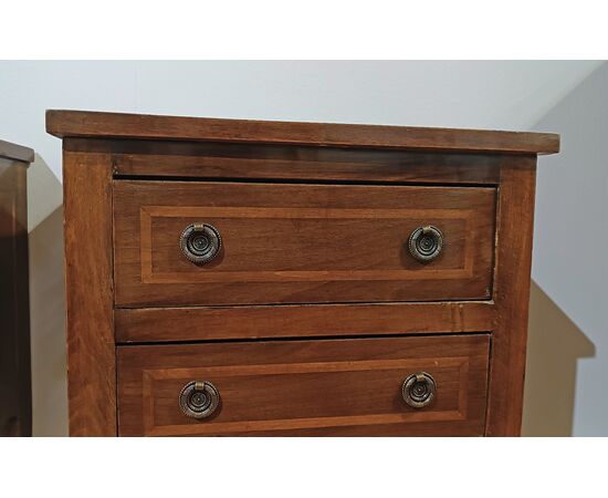 PAIR OF NEOCLASSICAL STYLE NIGHTSTANDS, FIRST HALF OF THE 19TH CENTURY