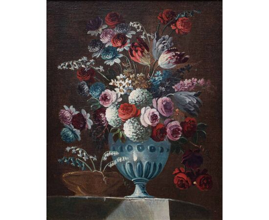 Francesco Lavagna (Napoli, 1684 – 1749), Natura morta con fiori
