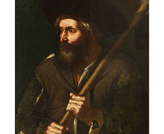 Neapolitan school, 17th century, Peasant with hoe