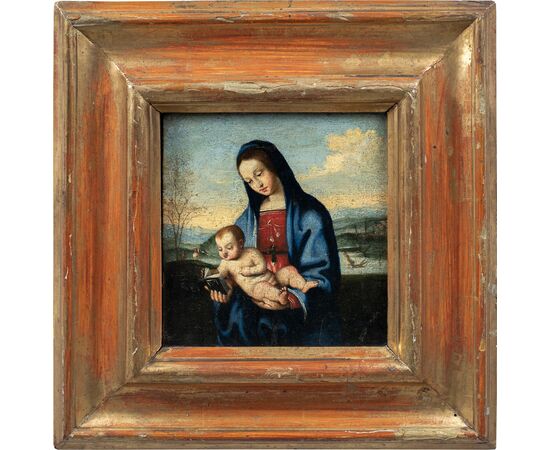 Umbrian painter (16th century) - Madonna with Child in a landscape (Madonna Conestabile).