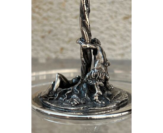 Coppa art nouveau in argento
