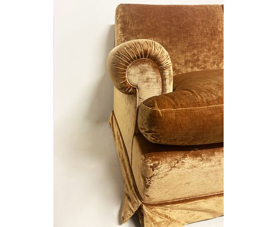Silk velvet sofa