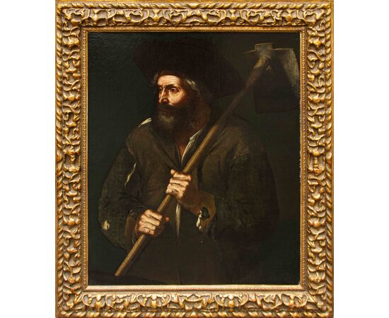 Neapolitan school, 17th century, Peasant with hoe