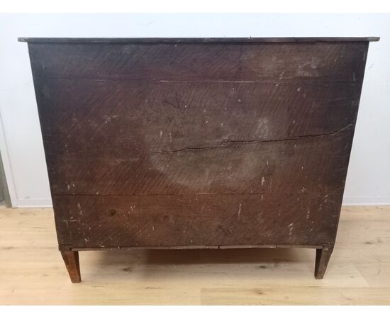 Louis XVI directoire inlaid chest of drawers in walnut and maple - chest of drawers - late 18th century / 1700s