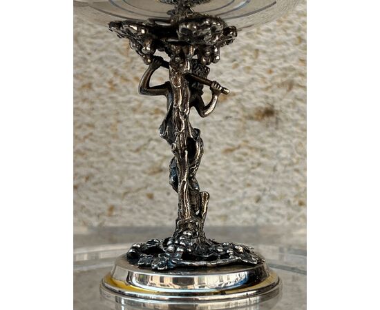 Coppa art nouveau in argento