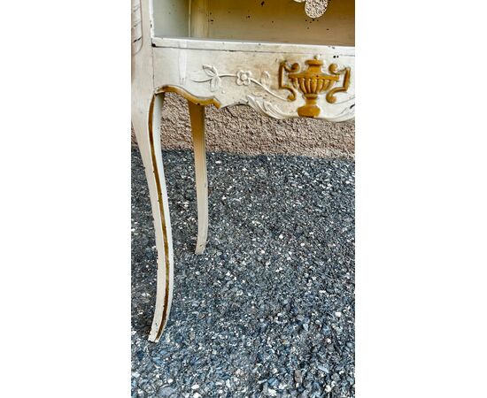 Antique Shabby Chic Nightstand - Napoleon III