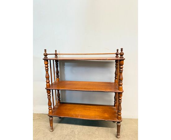 Antique open bookcase etagere from the early 20th century, 90x77x30cm