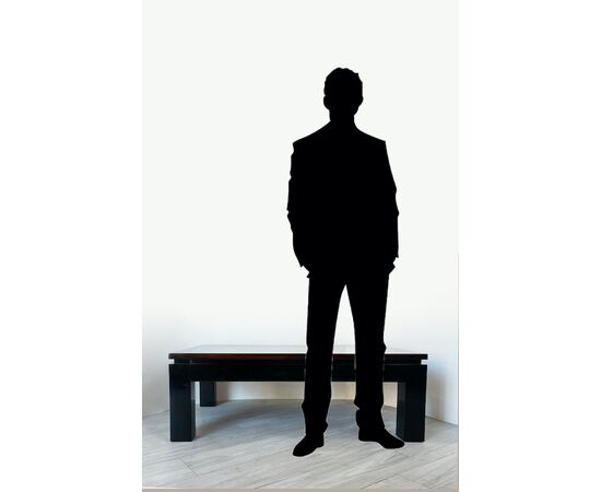 Coffee table 1950 - rosewood and lacquered wood