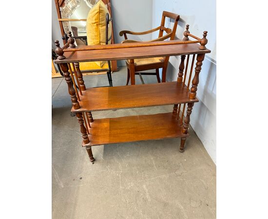 Antique open bookcase etagere from the early 20th century, 90x77x30cm