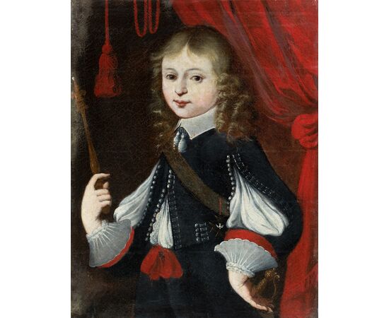 Pittore francese (XVIII sec.) - Ritratto di Luigi XV fanciullo.