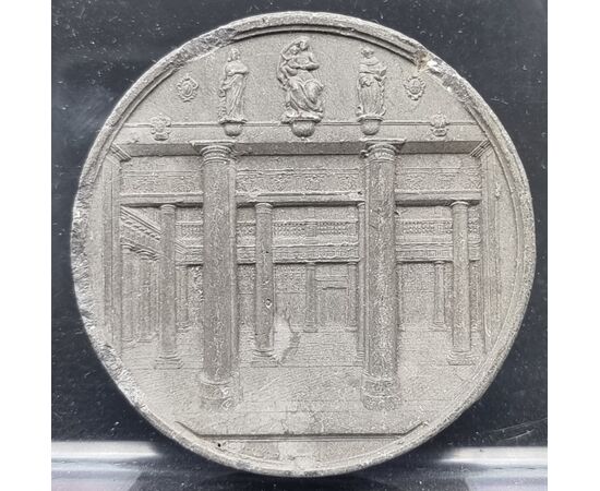 Nucleo di sei medaglie commemorative in pasta vulcanica o materiale simile, XIX secolo