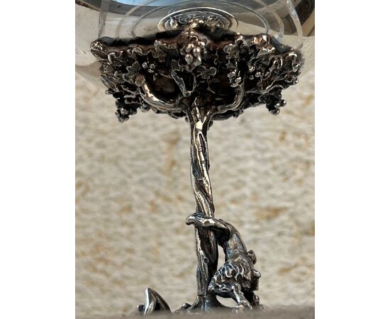 Coppa art nouveau in argento