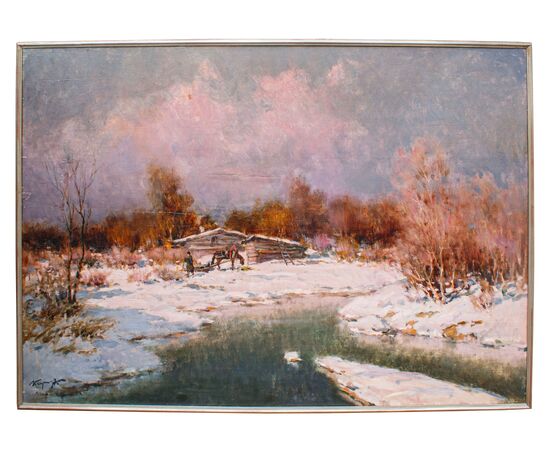 Ivan Karpoff (Novocerkassk, 1898 - Milan, 1970), Sunset in Dacia