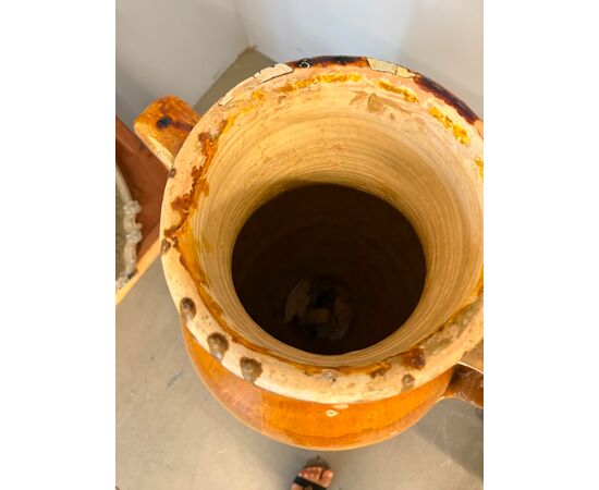 Antique large Apulian Capasone jar, 19th century, oil container 106x55
