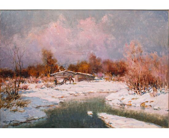 Ivan Karpoff (Novocerkassk, 1898 - Milan, 1970), Sunset in Dacia