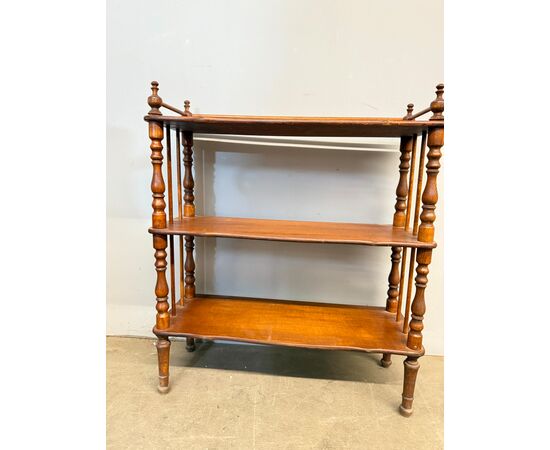 Antique open bookcase etagere from the early 20th century, 90x77x30cm