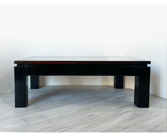 Coffee table 1950 - rosewood and lacquered wood