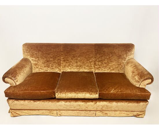 Silk velvet sofa