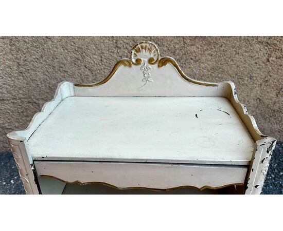 Antique Shabby Chic Nightstand - Napoleon III