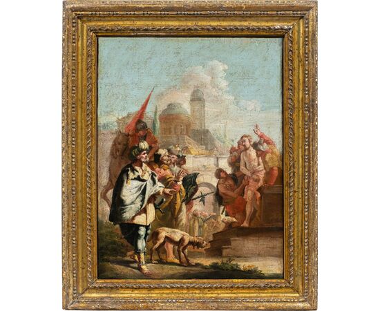 Pittore veneziano (XVIII sec.) - Cristo condotto a giudizio (bozzetto preparatorio).