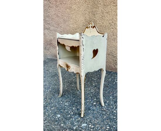 Antique Shabby Chic Nightstand - Napoleon III