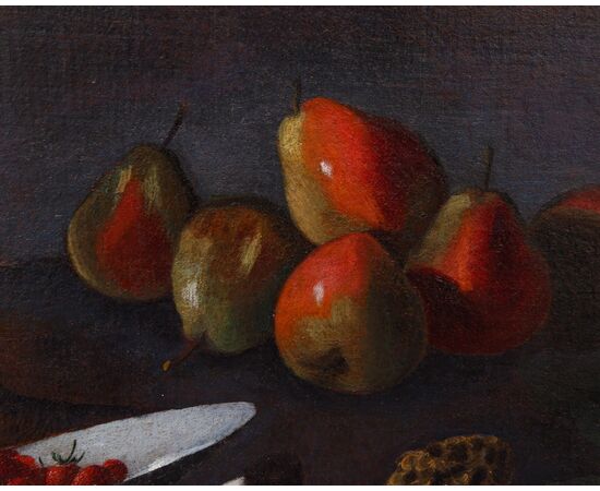 Angelo Maria Rossi detto Il pittore di Carlo Torre o Lo pseudo-Fardella (documentato tra il 1665 e il 1701), Natura morta con frutta e spugnole