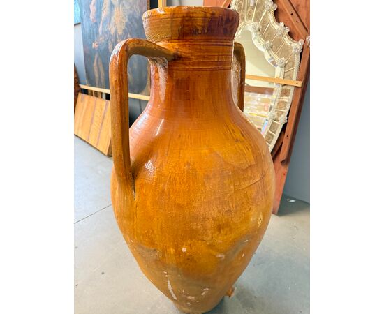Antique large Apulian Capasone jar, 19th century, oil container 106x55