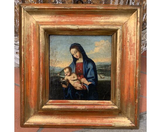 Umbrian painter (16th century) - Madonna with Child in a landscape (Madonna Conestabile).