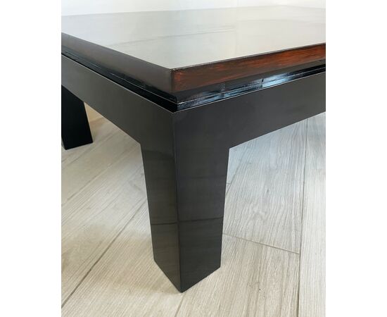 Coffee table 1950 - rosewood and lacquered wood