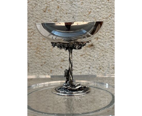 Coppa art nouveau in argento