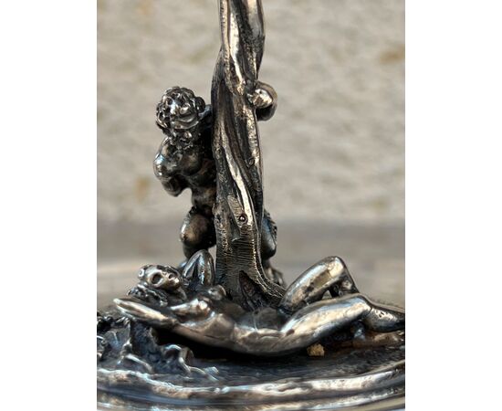 Coppa art nouveau in argento