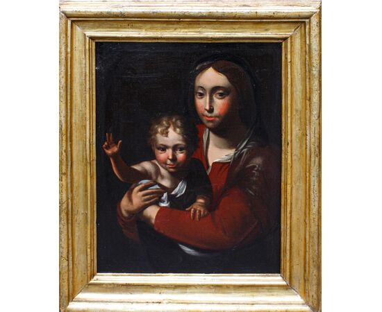 17th century, Bergamo school, Madonna with blessing Child