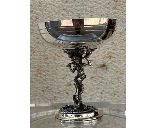 Coppa art nouveau in argento