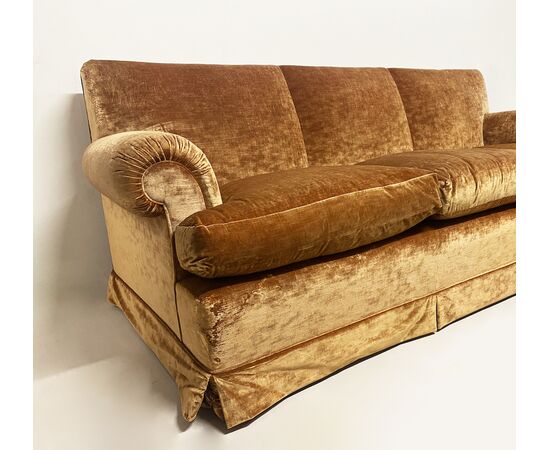 Silk velvet sofa
