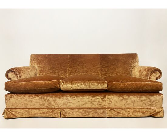 Silk velvet sofa