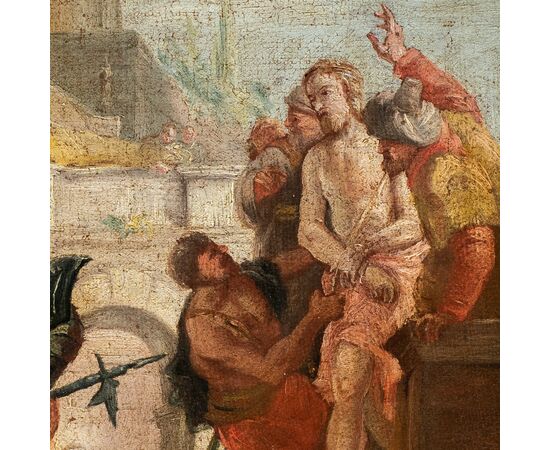 Pittore veneziano (XVIII sec.) - Cristo condotto a giudizio (bozzetto preparatorio).