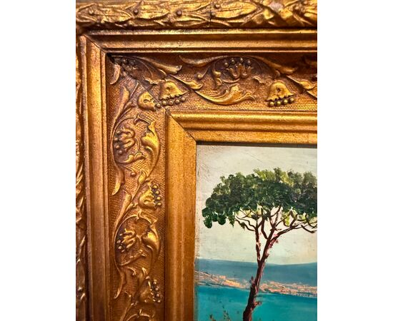 Pair of antique paintings from the Neapolitan school, oil on panel, late 19th century, 28x32cm