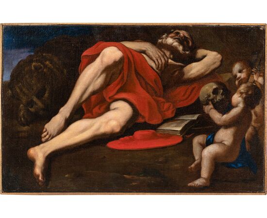 Caravaggesque painter (17th century) - Saint Jerome.