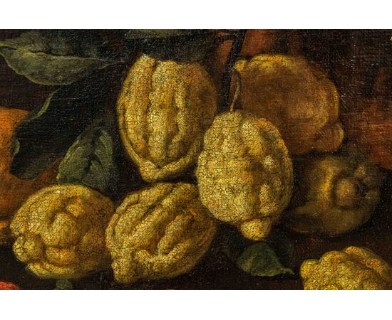 Circle of Giovanni Battista Ruoppolo (Naples, 1629 – 1697), Still Life with Fruit and Bird
