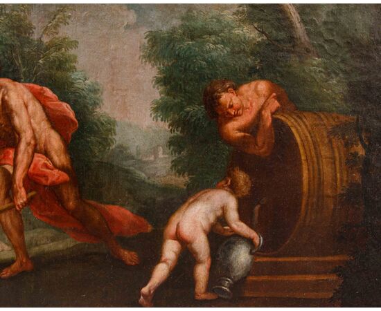 XVIII secolo, Sovrapporta con l’Educazione di Bacco