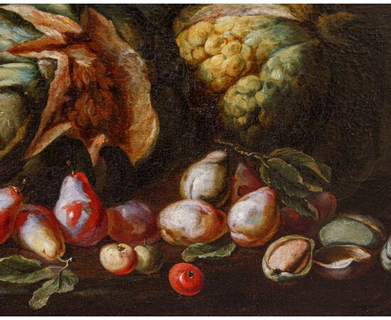 Niccolò Stanchi (Rome, 1623 – 1690), Still life with fruit and flowers