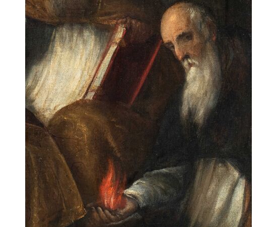 Pietro de' Marescalchi detto lo Spada (Feltre 1522 - Feltre 1589) - Sant’Ambrogio e Sant’Antonio Abate.