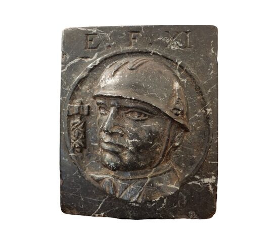 High relief depicting Benito Mussolini