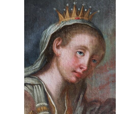 Francesco Paglia attr.; Brescia 1635 - Brescia 1714, Saint Catherine of Siena, oil on canvas