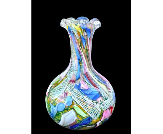 Glass vase 'Byzantine' series. Dino Martens for A.v.e.m Murano.