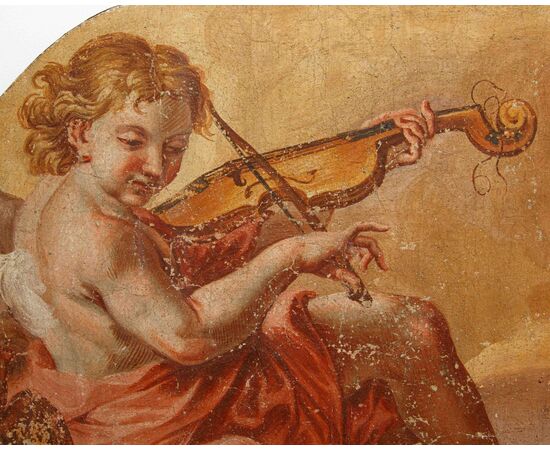 17th century, Cupid playing the violin