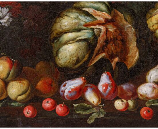 Niccolò Stanchi (Rome, 1623 – 1690), Still life with fruit and flowers